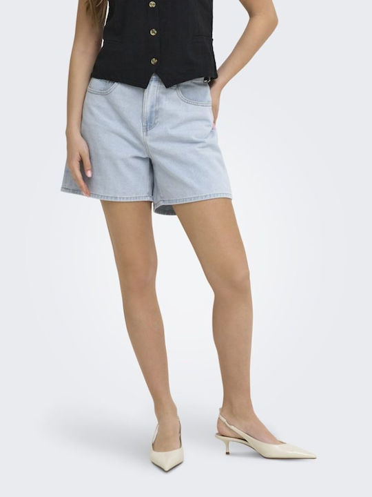 Γυναικείο Τζιν Σορτς Light Blue Bleached Denim