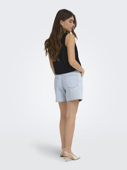 Γυναικείο Τζιν Σορτς Light Blue Bleached Denim