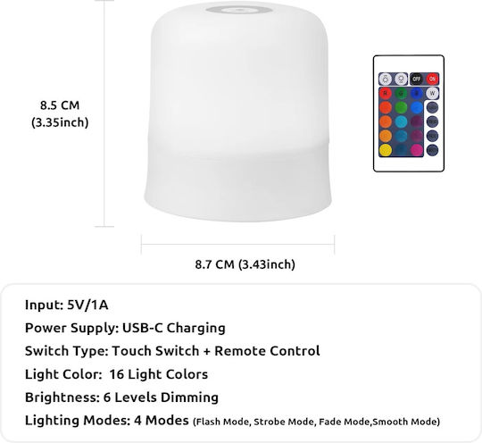 Διακοσμητικό Φωτιστικό LED RGB