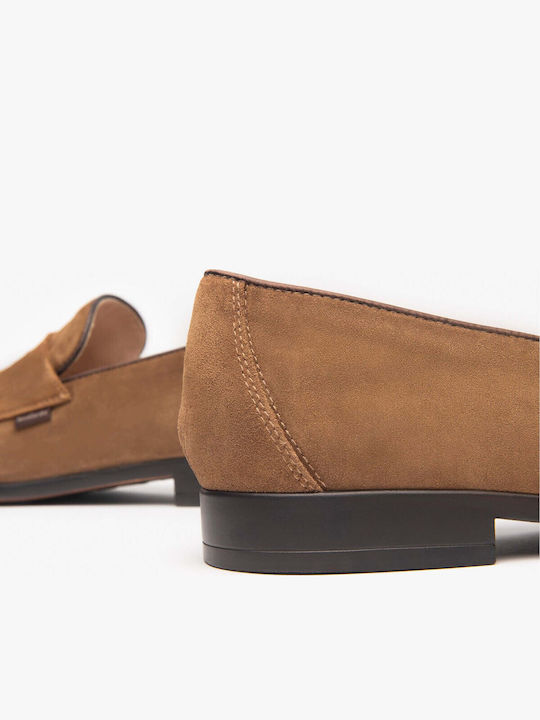 Leather Men's Loafers in Brown Colour
