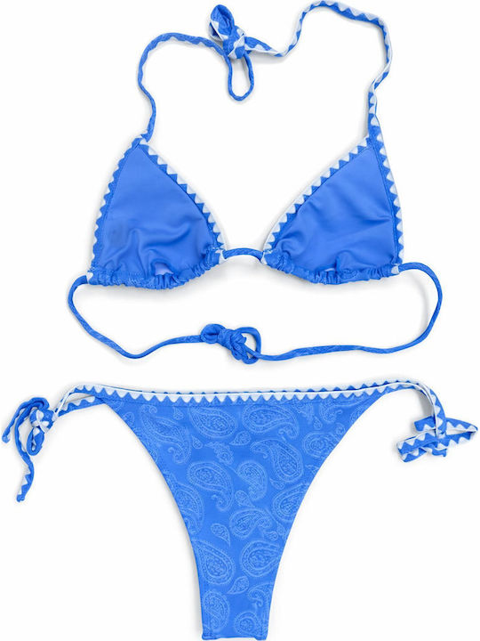 Set Bikini Τριγωνάκι Μπλε