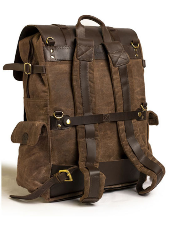 Tripmachine Τσάντα Πλάτης Βαλίτσα Μοτοσυκλέτας Rambler Backpack Tobacco Brown