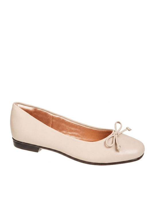 Damen Ballerinas Beige