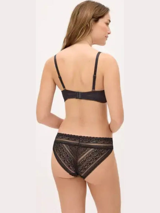 Ysabel Mora Σετ Εσωρούχων Σουτιέν με Slip Μαύρο