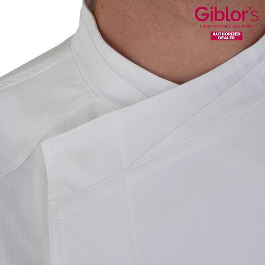 Giblor's Σακάκι Σεφ Λευκό με Κοντό Μανίκι