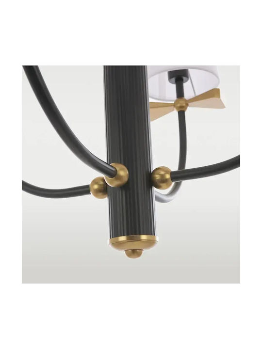 COSMOLight Chandelier with Black Lampshades P04183BK