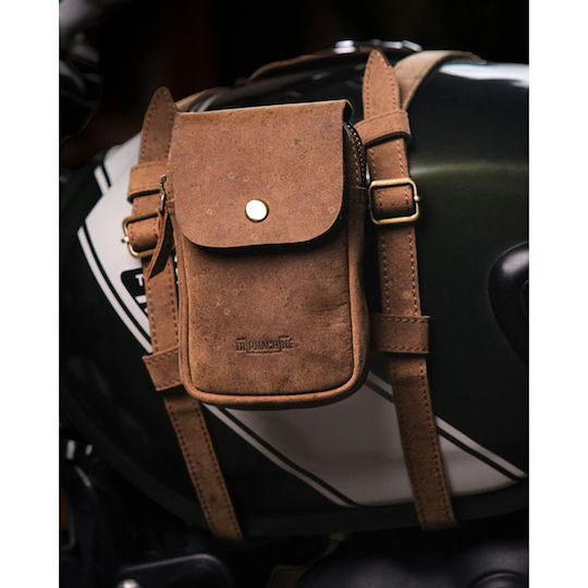 Tripmachine Leather Tank Straps Motorcycle Triumph Scrambler 400 Speed 400 Speed T4 Brown Tank Straps Tobacco