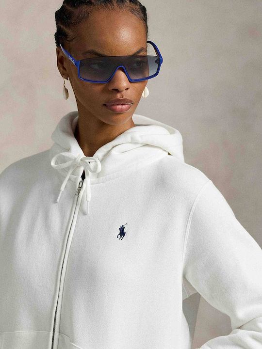 Damen Sweatshirt Kapuzenjacke Weiß
