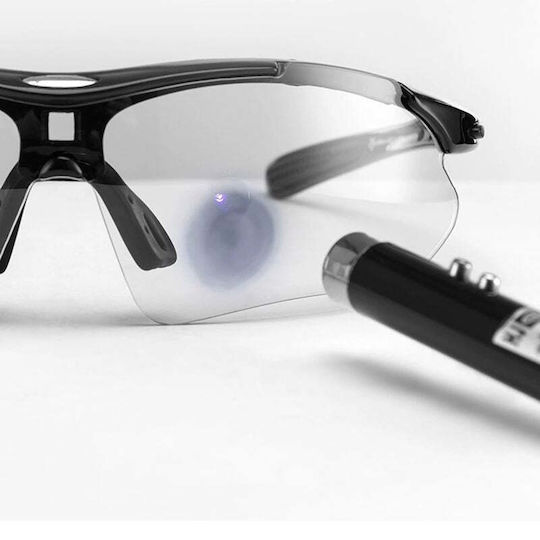 Rockbros Cycling Glasses With Black Frame and Photochromic Lenses