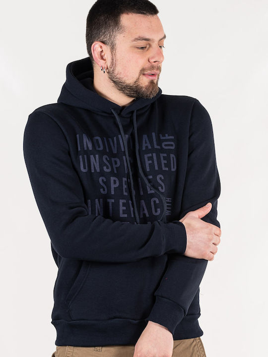 Φούτερ με Κουκούλα Navy
