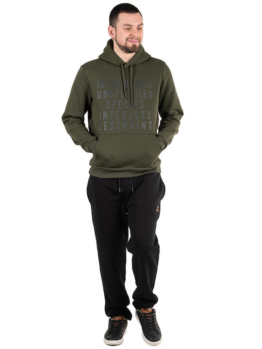 Sweatshirt mit Khaki Kapuze
