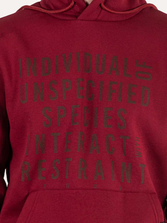 Herren Sweatshirts mit Burgundischer Kapuze