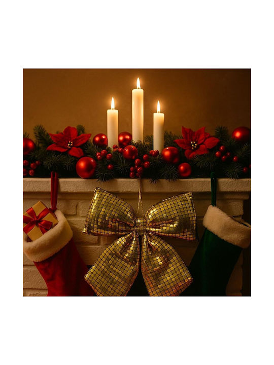 Gold Decorative Bow 30x34cm Mica Golden