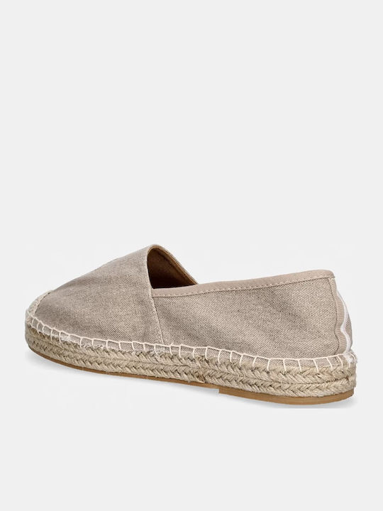 Fabric Women's Espadrilles In Beige Colour