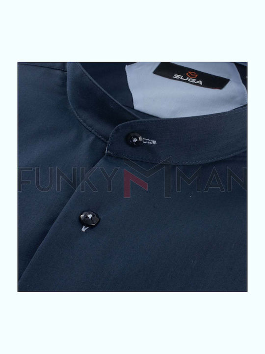 Long Sleeve Shirt in Regular Fit Navy