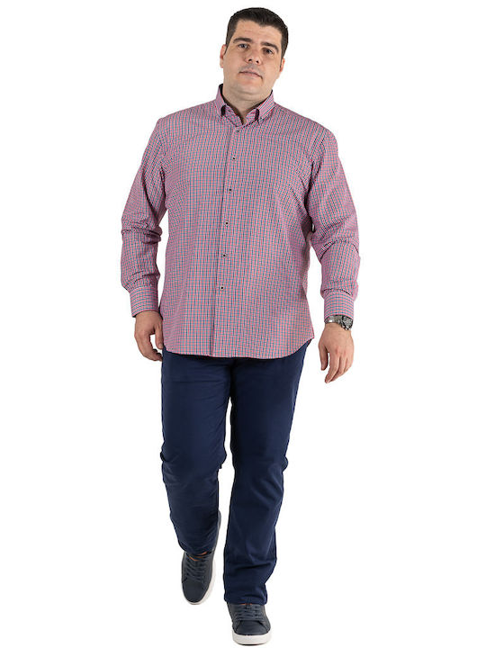 Long Sleeve Shirt Regular Fit Checked Red