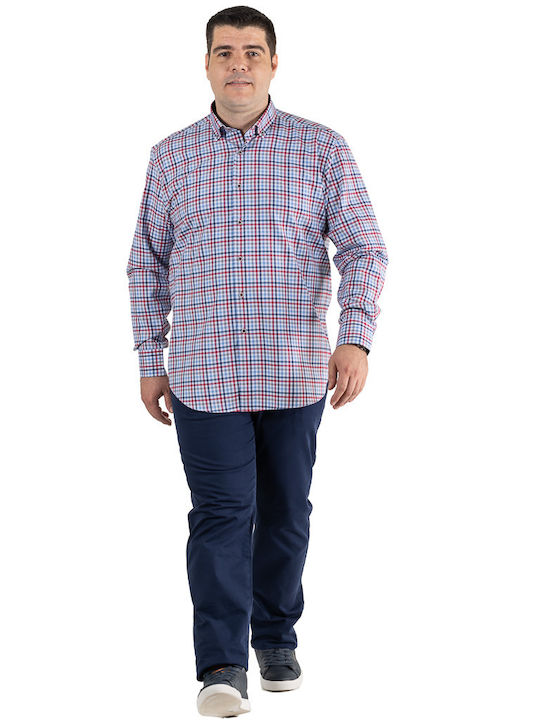 Long Sleeve Shirt Regular Fit Checked Burgundy