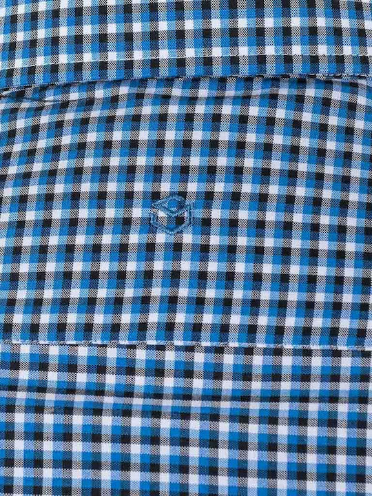 Long Sleeve Shirt Regular Fit Checked Blue