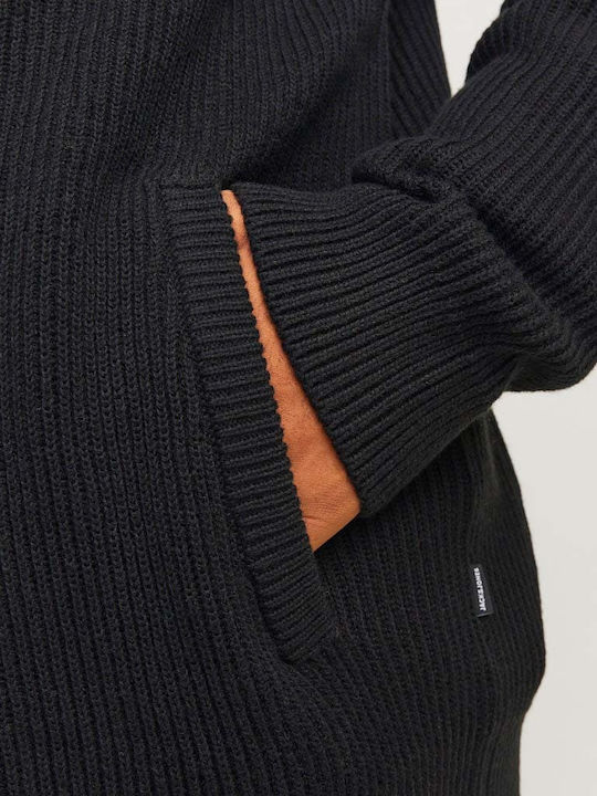 Cardigan Bărbătesc Tricotat Negru