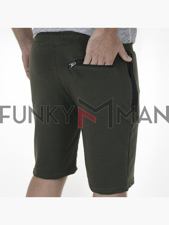 Pantaloni Scurți Bărbați Kaki