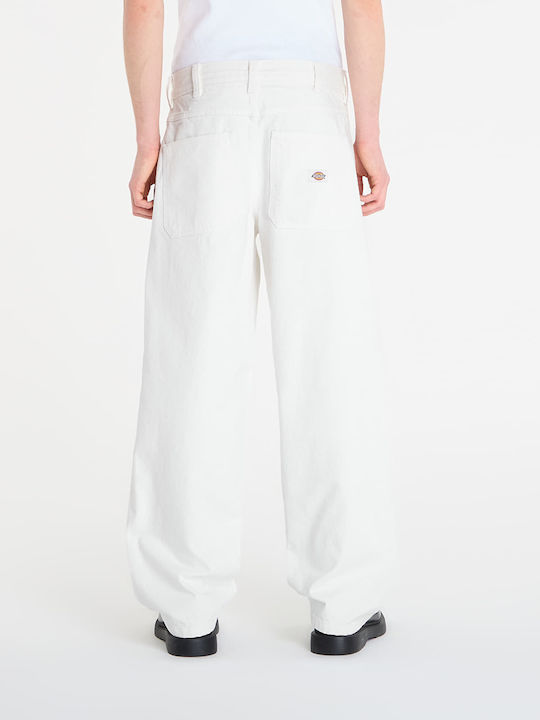 Selvedge Double Knee Men's Jeans Pants White