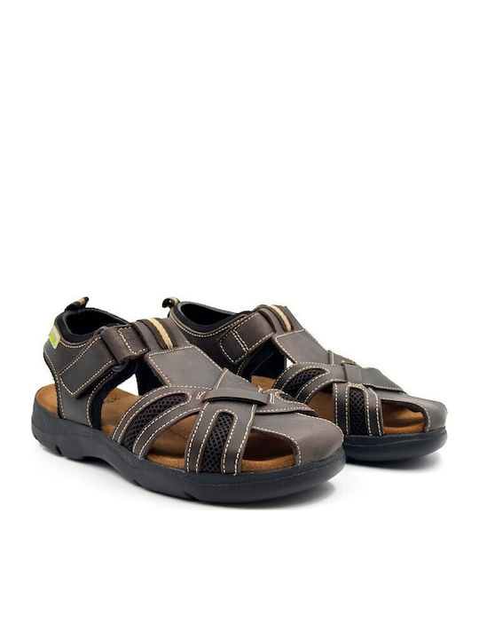 Kali 715 Sprinter Leather Men's Sandals In Brown Colour