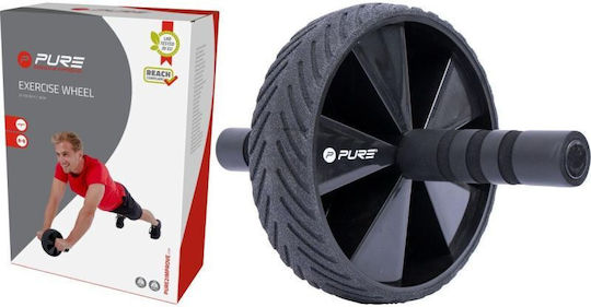 Pure2Improve Κύλινδρος Μασάζ Μαύρος 18cm