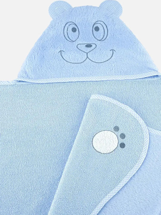 SteweHome Baby Bademantel Kapuzen Blau 0–18 Monate