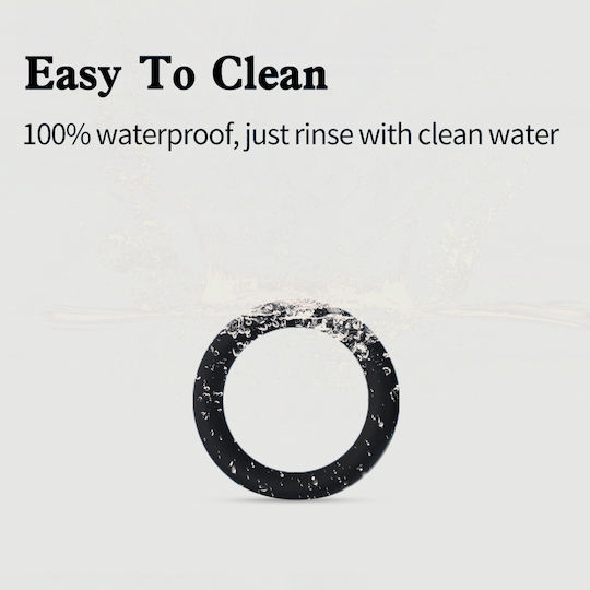 Male Collection Silicone Flexible Round Cock Ring Set Black
