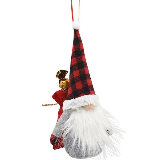 Decorative Black Plastic Christmas Santa 20x14x10cm
