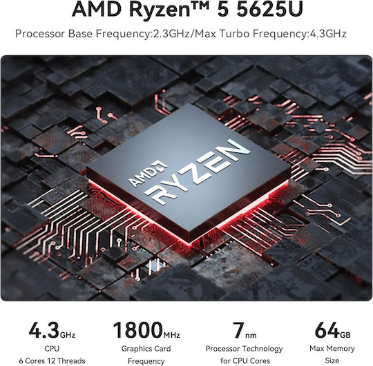 Beelink SER5 Pro Mini PC (Ryzen 5 5625U/16GB DDR4/500GB SSD/W11 Pro)