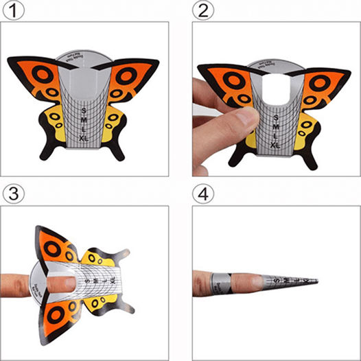 Beauty Salon Nail Extension Form Butterfly Roll 300 Pieces