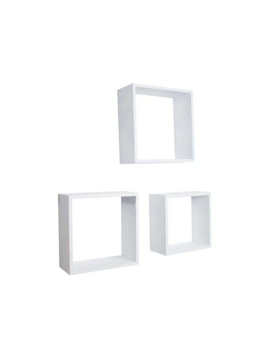 Wandregale Weiß (3 Stück) 27x11.7x27cm