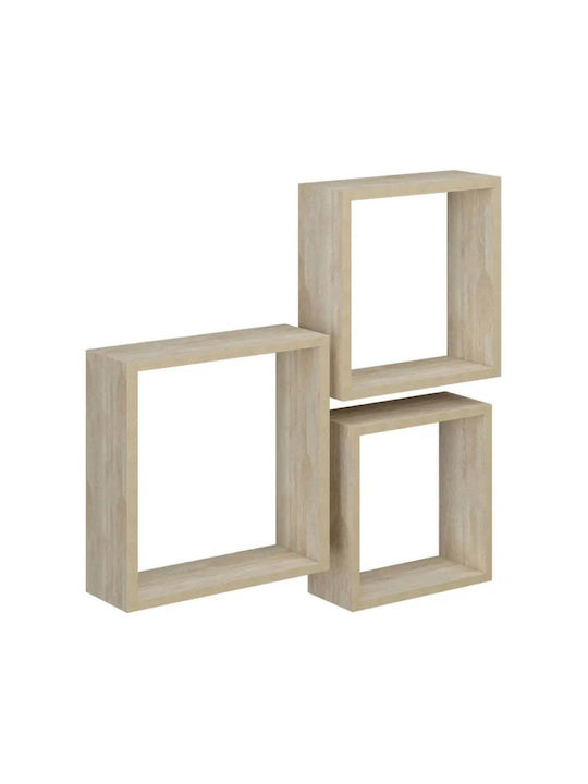 Ράφια Τοίχου Oak (3τμχ) 27x11.7x27εκ.