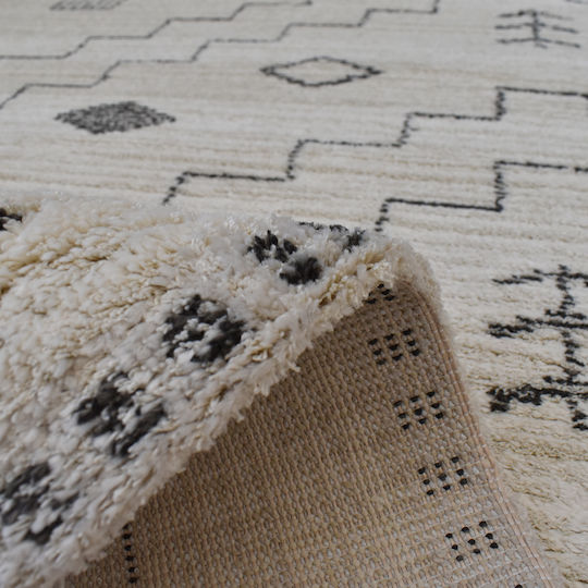 Shaggy Geometric 240x300cm Cream Grey Shaggy Geometric 240x300cm Cream Grey
