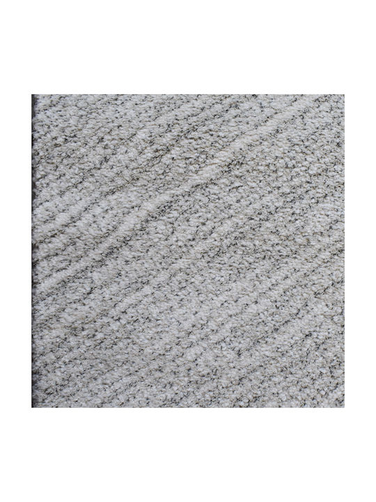 Shaggy Geometric Covor Living Rectangular Crem Gri 110x300cm