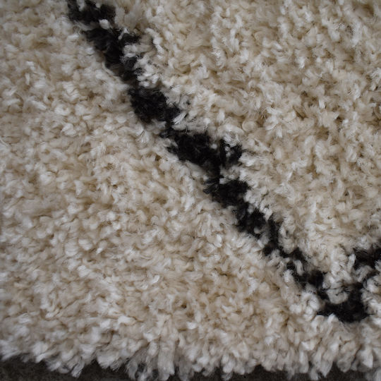 Shaggy Noelia Rug Rectangular Cream-Black 120x170cm