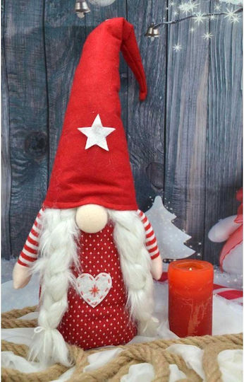 Saska Garden Christmas Plastic Figure Beige Dwarf Height 65cm
