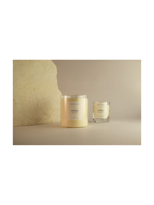 White Musk Herbal Aromatic Candle With Lid 790gr Relax Olphactor