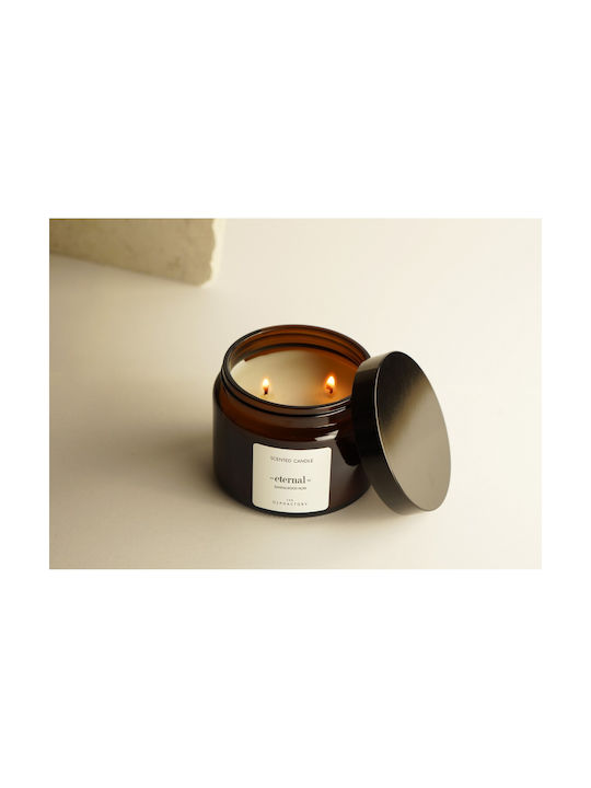 Sandelholz Noir Pflanzliches Aromatisches Kerzen Gefäß Deckel 360gr Eternal Olphactory