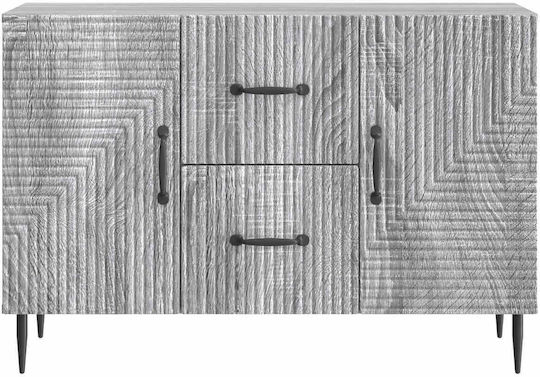 Bufet Din Lemn cu Sertare Sonoma Gri 89x34.5x60cm