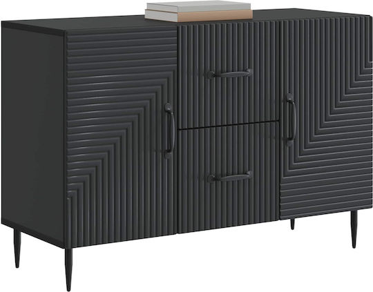 Wooden Sideboard with Drawers Black 89x34.5x60cm
