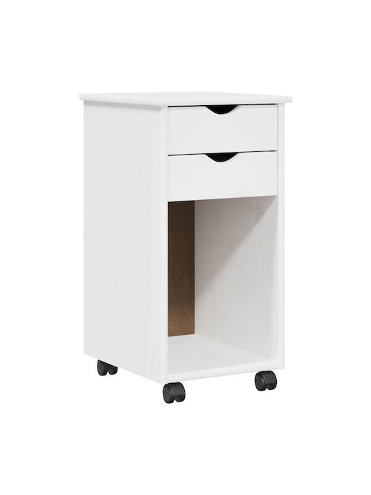 vidaXL Holzsideboard mit Schubladen Weiß 34x39x65.5cm