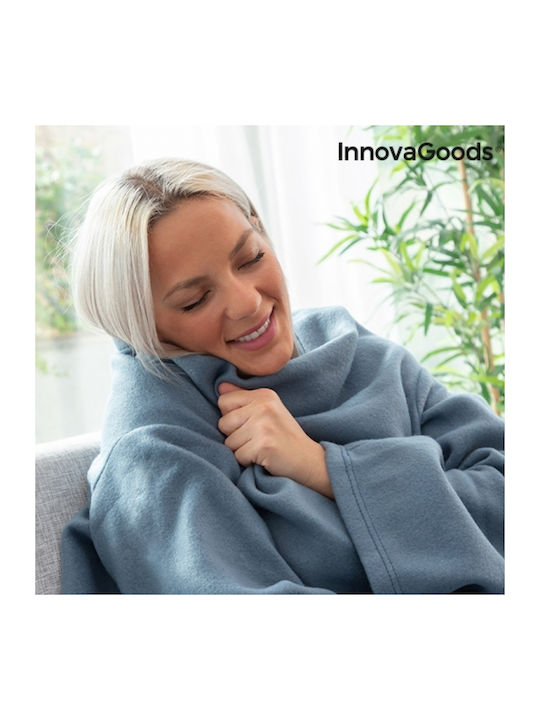 InnovaGoods Faboulazy Decke Fleece Couch 130x170cm Blau