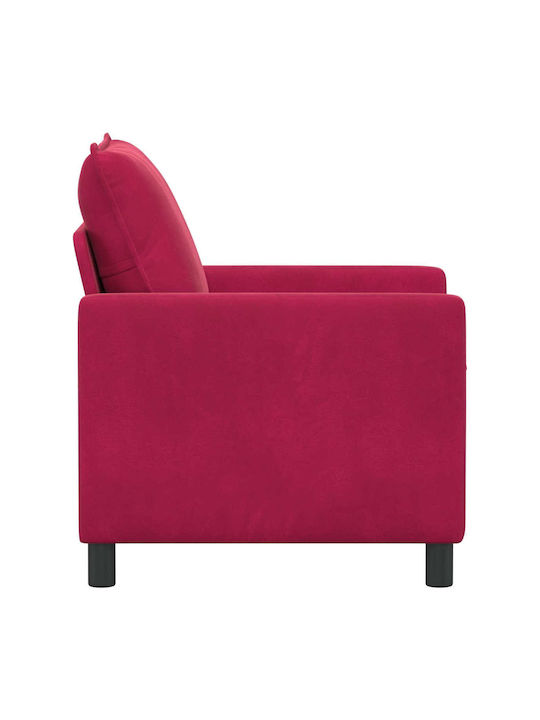 Sessel Samt Rotes 76x81x87.5cm
