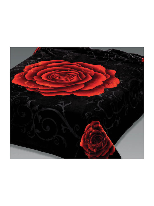 Belpla 5234 Spanish Velvet Blanket Double Size 220x240cm Black