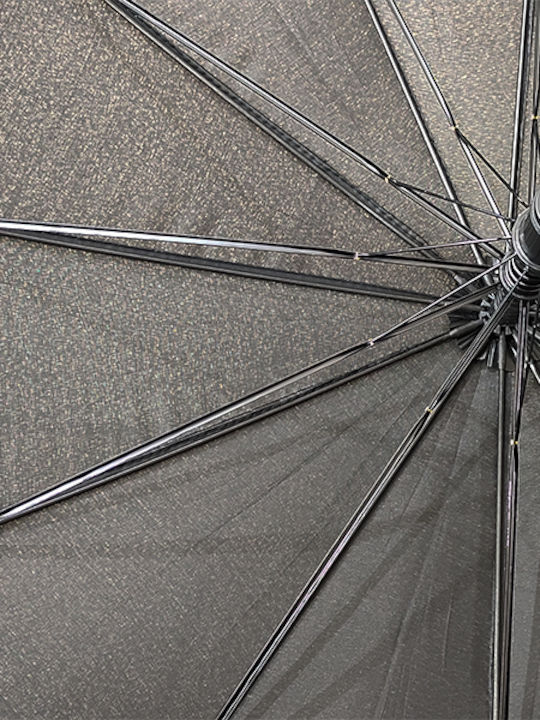 Gift-Me Windproof Automatic Rain Umbrella with Walking Stick Black