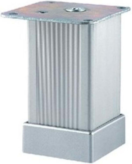 Picior Metalic de Mobilier 4x4x8cm Argintiu