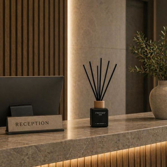 Fresso Home Fragrance Stick Molise 100 Ml Premium Home Reed Disseminator Flowscent Black Glass Bottle Black Sticks Fiberglass 1 Piece 390020/fre Fresso 5905979390020