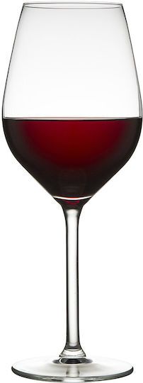 Lyngby Glass Set Glasses for White and Red Wine Made of Glass in Red Colour 500ml 4 Pieces